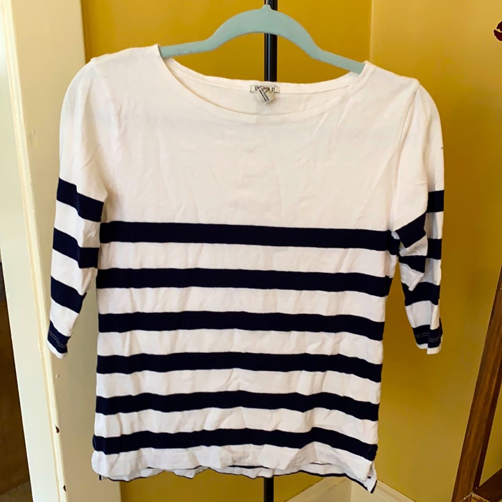 Forever 21 Striped 3/4 Length